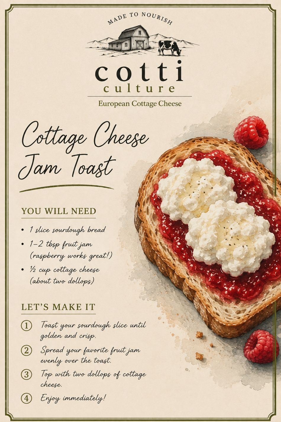 Jam toast with Cotti