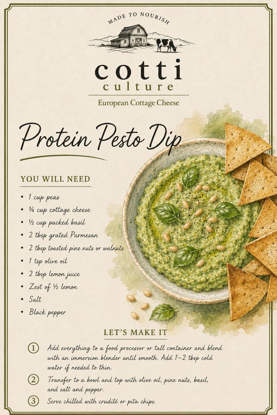 Pesto and Cotti dip